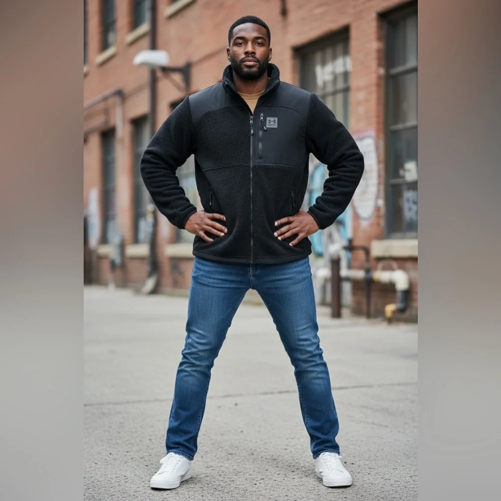 Under Armour Charcoal Fleece Jacket XXL - Picture 3 of 12